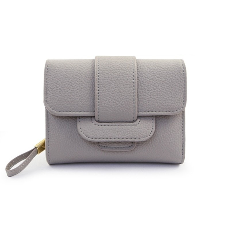 灰色のLicheeパターンかわいいクラッチ財布