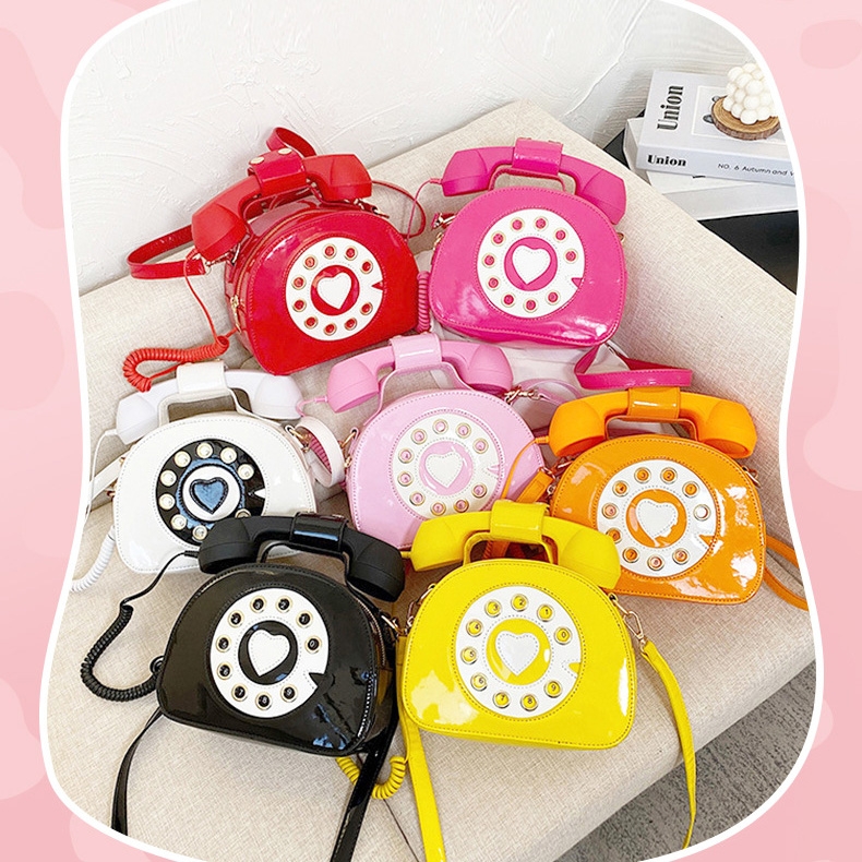 ピンク フェックス レザー 可愛い 電話 デザイン バッグ ユニック ハンドバッグ
