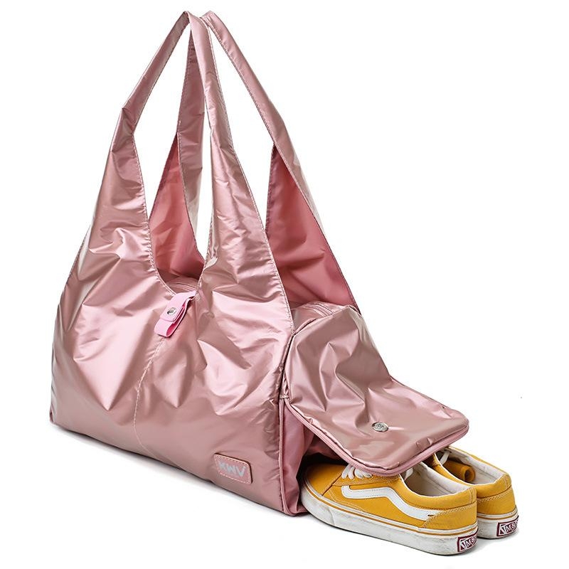 ピンク ポリエステル 防水 運動バッグ ジーパン付き 旅行バッグ