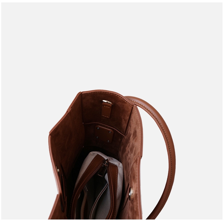 トップハンドル付き女性用ブラックレザー織りショルダーバケットハンドバッグ