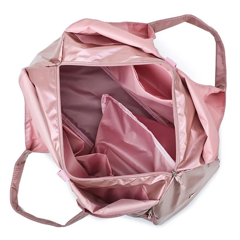 ピンク ポリエステル 防水 運動バッグ ジーパン付き 旅行バッグ