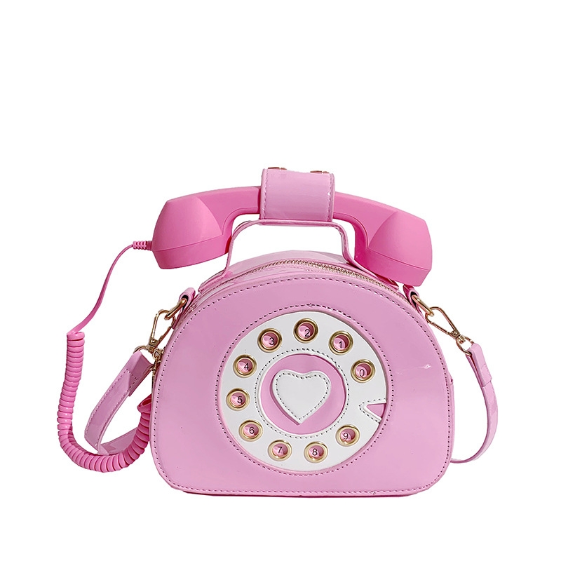 ホワイト フェックス レザー 可愛い 電話 デザイン バッグ ユニック ハンドバッグ